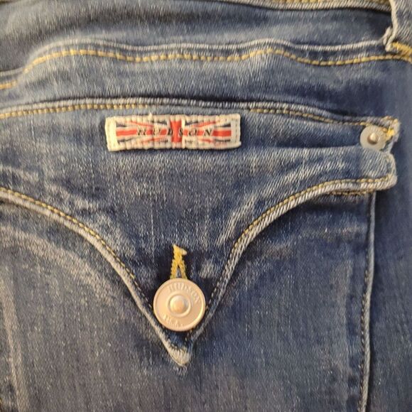 Hudson Womens Jeans Collin Straight Leg Size 28 Flap Pocket Medium Wash Blue - Picture 3 of 7